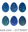 Watercolor Easter eggs set.  25730687