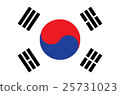 Flag of South Korea. Accurate dimensions, 25731023