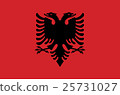 Sovereign state flag of country of Albania 25731027