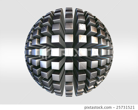 Futuristic, Abstract object in empty space. 25731521