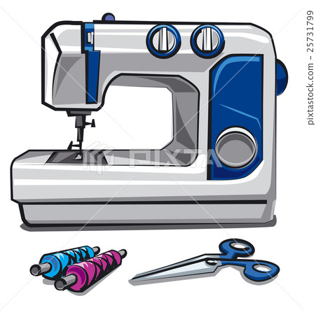 sewing machine and threads 25731799