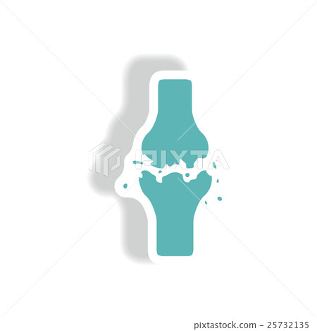 stylish icon in paper sticker style bone fracture stylish icon in paper sticker style bone fracture 25732135