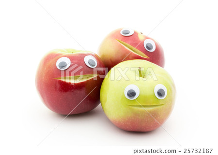 眼球貼紙/蘋果（品種：Macintosh）：搖頭眼蘋果 25732187