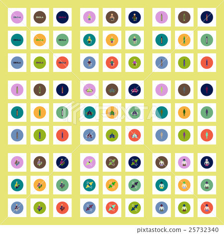 Collection of stylish vector icons in colorful Collection of stylish vector icons in colorful 25732340