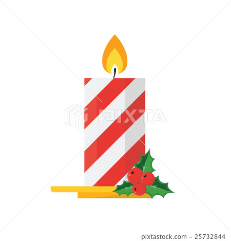 Christmas concept by Candle and Gift Box Christmas concept by Candle and Gift Box 25732844