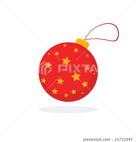 Christmas concept by rad ornaments with stars. Christmas concept by rad ornaments with stars. 25732845