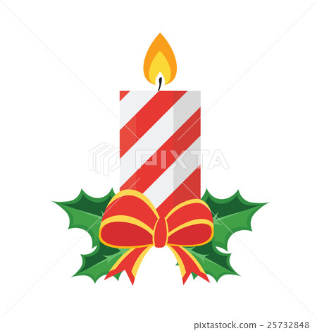Christmas concept by Candle have a ribbon Christmas concept by Candle have a ribbon 25732848