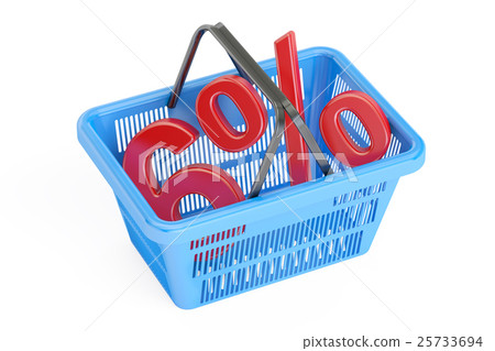 Discount and sale 6% concept, 3D rendering 25733694