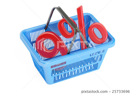 Discount and sale 9% concept, 3D rendering 25733696