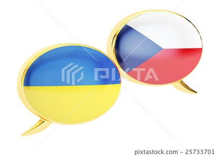Speech bubbles, Czech-Ukrainian conversation Speech bubbles, Czech-Ukrainian conversation 25733701