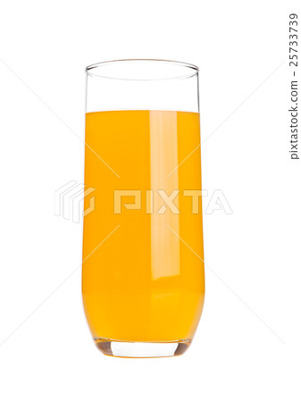 Glass of healthy organic orange juice on white Glass of healthy organic orange juice on white 25733739