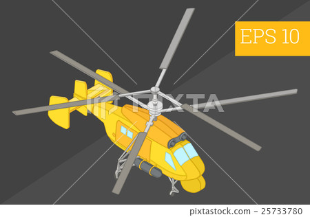 helicopter isometric vector illustration 25733780