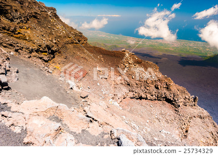 Landscape of Etna volcano, Sicily, Italy. 25734329