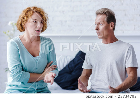 Furious aged couple quarreling 25734792