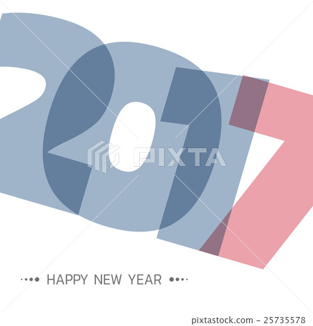 Happy new 2017 year. Greetings card. Happy new 2017 year. Greetings card. 25735578