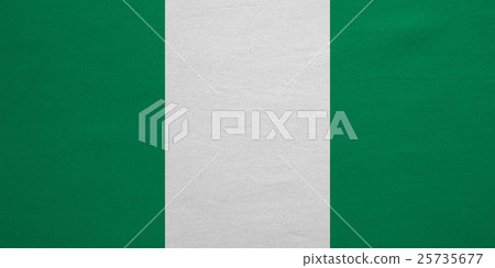 Flag of Nigeria real detailed fabric texture Flag of Nigeria real detailed fabric texture 25735677