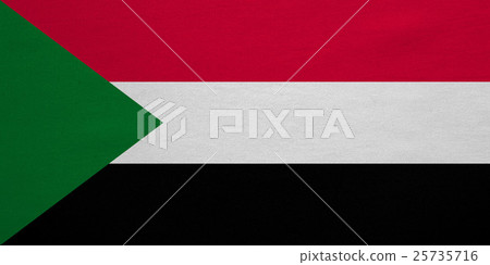 Flag of Sudan real detailed fabric texture Flag of Sudan real detailed fabric texture 25735716