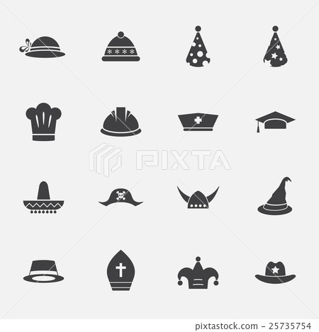 hat icon set.vector\illustration. hat icon set.vector\illustration. 25735754