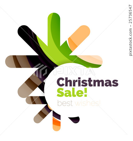 Geometric Christmas sale or promotion ad banner 25736547