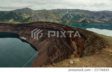 Lake in Caldera volcano Ksudach. South Kamchatka Lake in Caldera volcano Ksudach. South Kamchatka 25736685