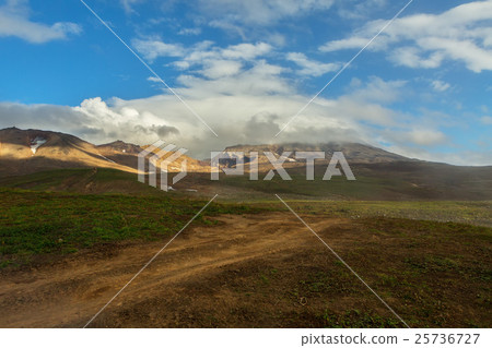 Beautiful scenery slopes of volcano Mutnovsky with 25736727