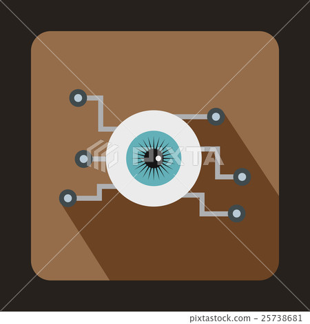 Cyber eyes icon, flat style Cyber eyes icon, flat style 25738681