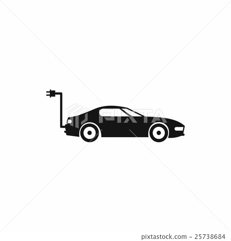 Electric car icon, simple style Electric car icon, simple style 25738684