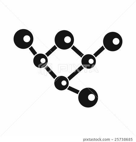 Molecule structure icon, simple style Molecule structure icon, simple style 25738685