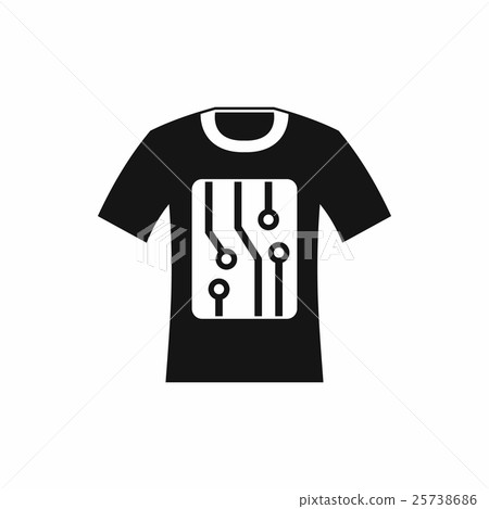 Electronic t-shirt icon, simple style Electronic t-shirt icon, simple style 25738686