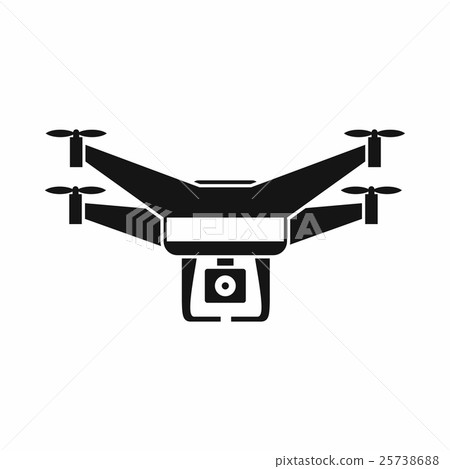 Drone video camera icon, simple style Drone video camera icon, simple style 25738688
