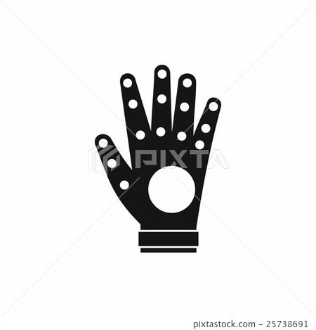 Electronic glove icon, simple style Electronic glove icon, simple style 25738691