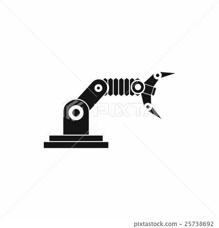 Robotic hand manipulator icon, simple style Robotic hand manipulator icon, simple style 25738692