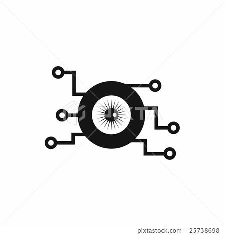 Cyber eye symbol icon, simple style Cyber eye symbol icon, simple style 25738698