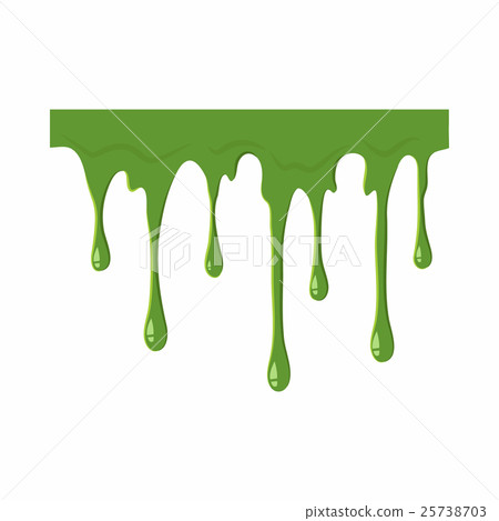 Oozing slime isolated on white background Oozing slime isolated on white background 25738703