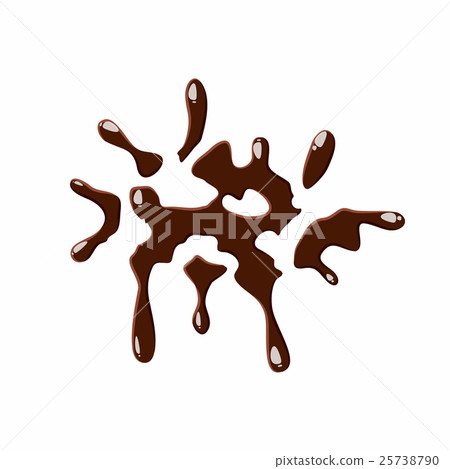 Drops of chocolate icon 25738790