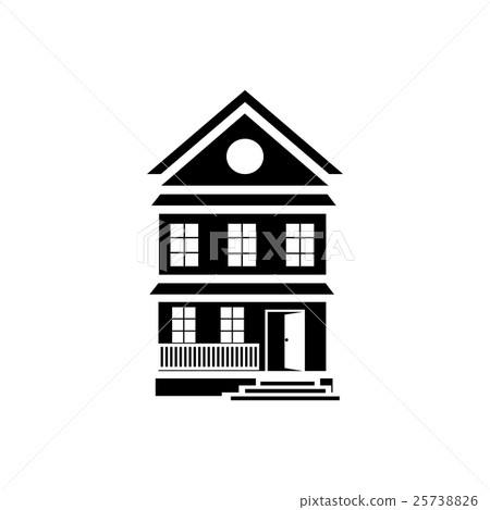 Best country house icon, simple style 25738826
