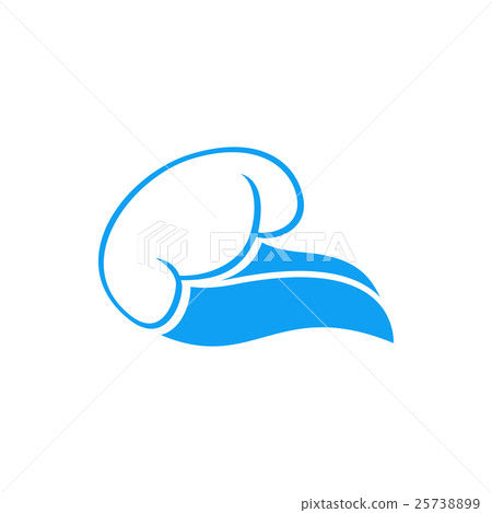 High sea wave with foam icon, simple style High sea wave with foam icon, simple style 25738899