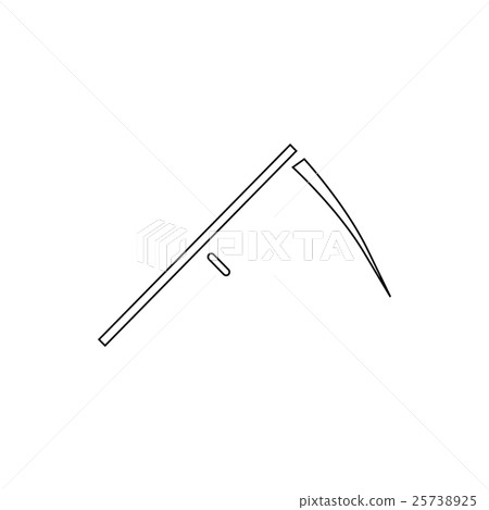 Scythe icon, outline style Scythe icon, outline style 25738925