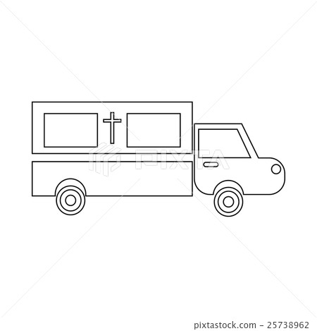 Coffin transport icon, outline style 25738962