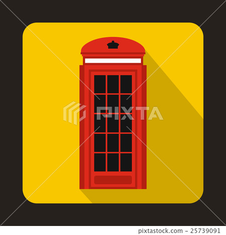 London double decker red bus icon, flat style London double decker red bus icon, flat style 25739091