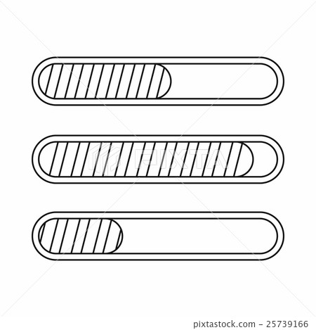 Sign horizontal columns load icon, outline style Sign horizontal columns load icon, outline style 25739166