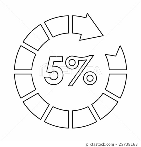 Sign 5 load icon, outline style Sign 5 load icon, outline style 25739168