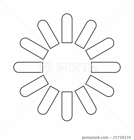 Sign download icon, outline style Sign download icon, outline style 25739174