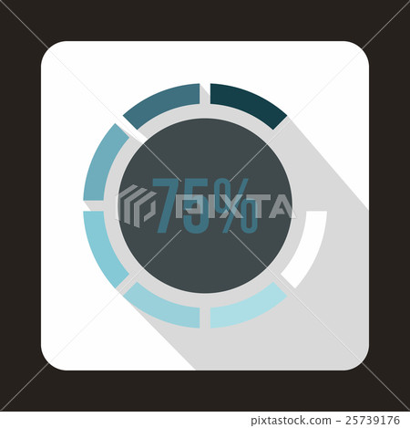 Web preloader, 75 percent icon, flat style Web preloader, 75 percent icon, flat style 25739176