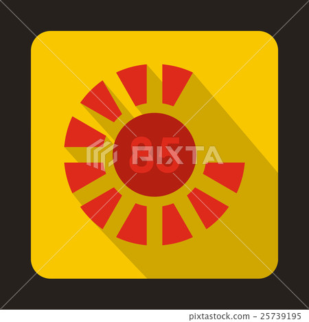 Circle loading, 85 percent icon, flat style Circle loading, 85 percent icon, flat style 25739195