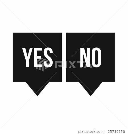Signs of yes and no icon, simple style 25739250