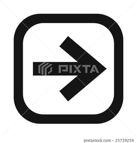 Arrow in square icon, simple style Arrow in square icon, simple style 25739259