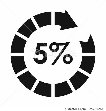 Sign 5 load icon, simple style Sign 5 load icon, simple style 25739261