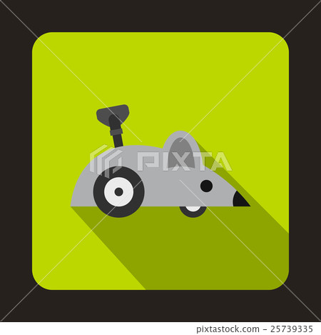 Clockwork mouse icon, flat style Clockwork mouse icon, flat style 25739335