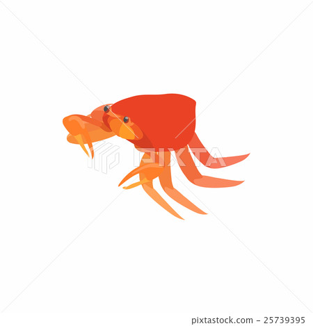 Crab with small claws icon, cartoon style Crab with small claws icon, cartoon style 25739395